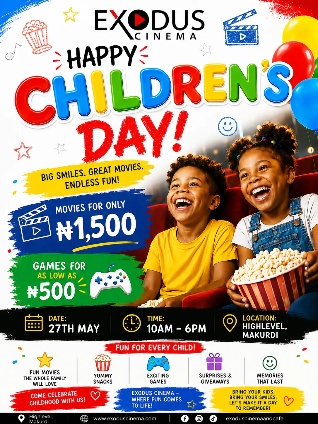 Children's Day Fun at Exodus Cinema